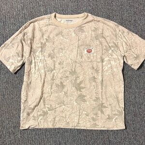 Kid’s Tan Leaf Pattern Tee